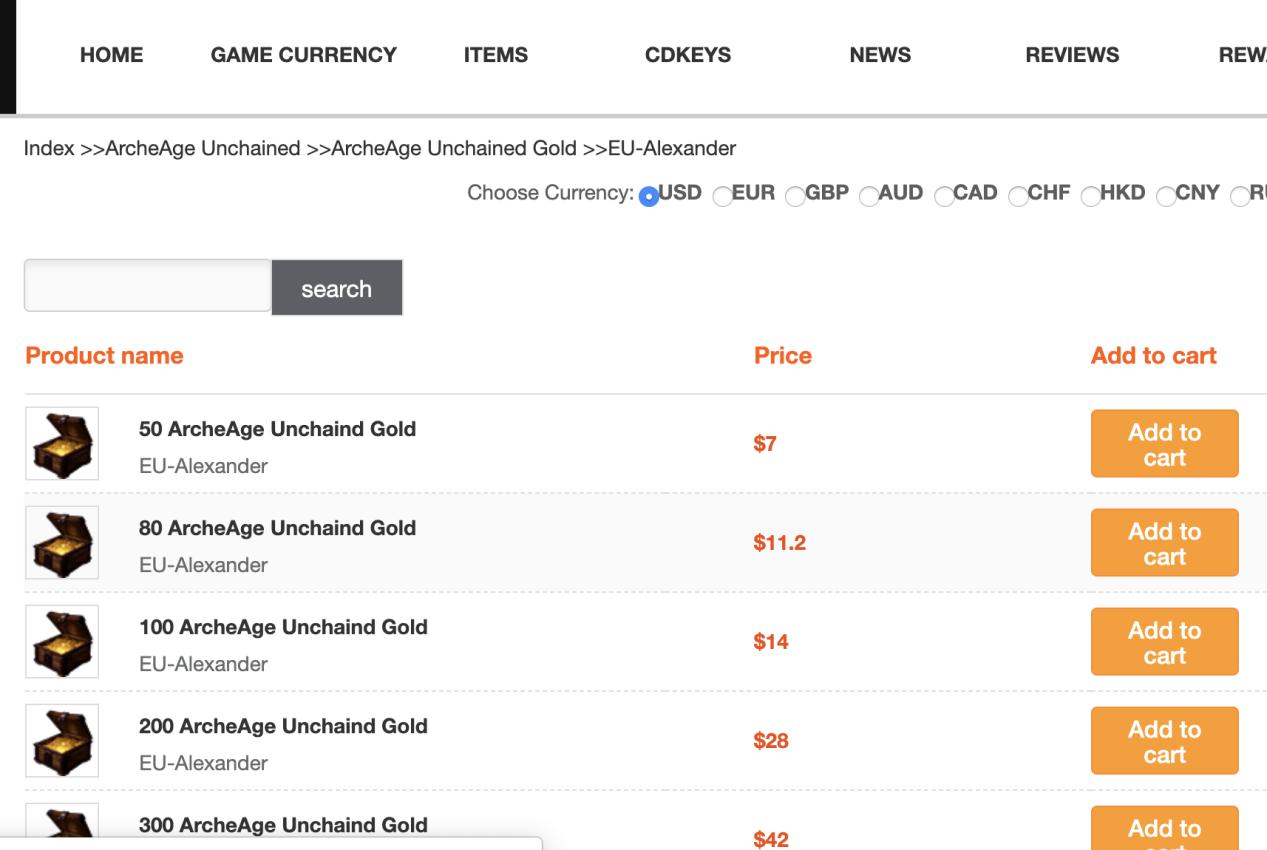 buy archeage unchained gold step4